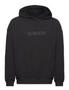 L/S Hoodie Tops Sweatshirts & Hoodies Hoodies Black Calvin Klein
