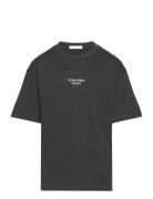 Serenity Back Print Rlxd T-Shirt Tops T-Kortærmet Skjorte Black Calvin...