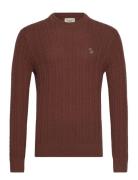 Anf Mens Sweaters Tops Knitwear Round Necks Brown Abercrombie & Fitch