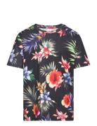 T Shirt Regular Tropical Flowe Tops T-Kortærmet Skjorte Multi/patterne...