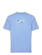 Bobby Flowers T-Shirt Gots Designers T-Kortærmet Skjorte Blue Wood Woo...