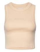 A Heather Singlet Black Tops T-shirts & Tops Sleeveless Beige ABRAND