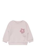 Embossed Flower Sweatshirt Tops Sweatshirts & Hoodies Sweatshirts Pink...