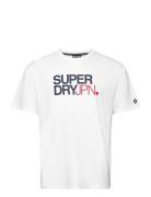 Sportswear Logo Loose Tee Sport T-Kortærmet Skjorte White Superdry Spo...