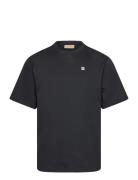 Thomas Embroidery Patch Cotton Jersey Tops T-Kortærmet Skjorte Black R...