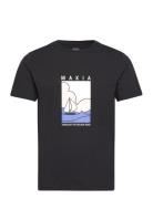 Sailaway T-Shirt Tops T-Kortærmet Skjorte Black Makia