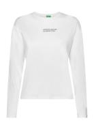 T-Shirt L/S Tops T-shirts & Tops Long-sleeved White United Colors Of B...