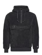 Hooded Half Zip Top Sport Sweatshirts & Hoodies Hoodies Black Champion