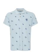 Polo Tops Polos Short-sleeved Blue Blend