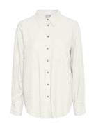Yasflaxy Ls Linen Shirt Noos Tops Shirts Long-sleeved White YAS