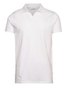 Stretch Polo Shirt S/S Tops Polos Short-sleeved White Lindbergh