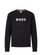 C_Elaboss_6 Tops Sweatshirts & Hoodies Sweatshirts Black BOSS