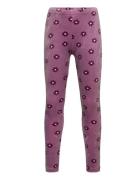 Leggings Velour Aop Bottoms Leggings Purple Lindex