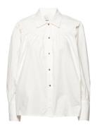 Noah Pleat Shirt Tops Shirts Long-sleeved White NORR