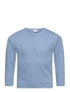 Top Ls Essential Solid Tops T-shirts Long-sleeved T-Skjorte Blue Linde...