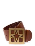 Iconic Leather Belt Bælte Brown Malina