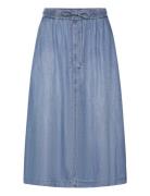 Skirt Woven Long Knælang Nederdel Blue Gerry Weber Edition