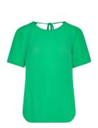 Vmmenny Ss Top Wvn Ga Tops T-shirts & Tops Short-sleeved Green Vero Mo...