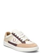 B440 Textured Poly/Lthr Low-top Sneakers Beige Fred Perry