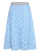 Nudorothea Skirt Knælang Nederdel Blue Nümph