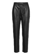 Kavilla Pants 7/8 Bottoms Trousers Leather Leggings-Bukser Black Kaffe