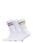 Tennis Performance Crew Socks 3 Pack Sport Socks Regular Socks White D...