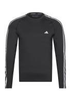 Tf 3S Ls Tee Sport T-Langærmet Skjorte Black Adidas Performance