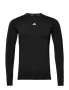 Tf Ls Tee Sport T-Langærmet Skjorte Black Adidas Performance
