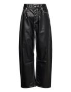 Benz Vegan Leather Black Bottoms Trousers Leather Leggings-Bukser Blac...