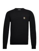 Watch Crewneck Jumper Designers Knitwear Round Necks Black Belstaff