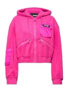 Dracyyy Teddy Jacket Tops Sweatshirts & Hoodies Hoodies Pink ROTATE Bi...