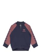 Hmlaidan Zip Jacket Sport Sweatshirts & Hoodies Sweatshirts Navy Humme...