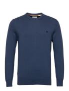 Williams River Cotton Yd Sweater Dark Denim Designers Knitwear Round N...