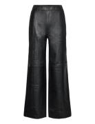 Slffianna Hw Wide Leather Pant Bottoms Trousers Leather Leggings-Bukse...