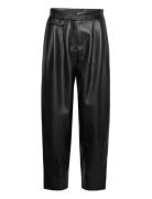 Hesizila-1 Bottoms Trousers Leather Leggings-Bukser Black HUGO