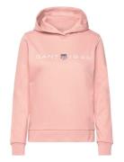 Reg Printed Graphic Hoodie Tops Sweatshirts & Hoodies Hoodies Pink GAN...