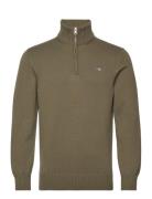 Casual Cotton Halfzip Tops Knitwear Half Zip Jumpers Green GANT