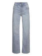 Nlftariannes Dnm Lw Straight Pant Noos Bottoms Jeans Regular Jeans Blu...