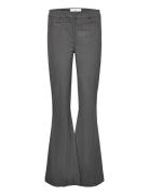 Mid Waist Flare Trousers Bottoms Trousers Flared Grey Les Coyotes De P...
