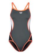 W Icons Swimsuit Super Fly Back Panel Sport Swimsuits Black Arena