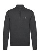 Anf Mens Sweaters Tops Knitwear Half Zip Jumpers Grey Abercrombie & Fi...