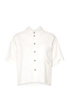 Esma Short Shirt Tops Shirts Short-sleeved Cream NORR