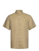 Mill Brook Linen Short Sleeve Shirt Lemon Pepper Designers Shirts Shor...