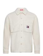 Tjm Solid Sherpa Overshirt Tops Overshirts White Tommy Jeans