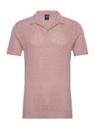 Hco. Guys Sweaters Tops Knitwear Short Sleeve Knitted Polos Pink Holli...
