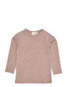 Melange Ls T-Shirt Tops T-shirts Long-sleeved T-Skjorte Beige Copenhag...