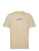 Bobby Flowers T-Shirt Gots Designers T-Kortærmet Skjorte Beige Wood Wo...
