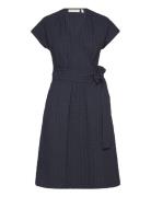 Edenaiw Wrap Dress Knælang Kjole Blue InWear