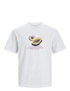 Jortampa Aop Branding Tee Ss Crew Jnr Tops T-Kortærmet Skjorte White J...