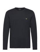 Men's Knit T-Shirt Tops T-Langærmet Skjorte Black Emporio Armani